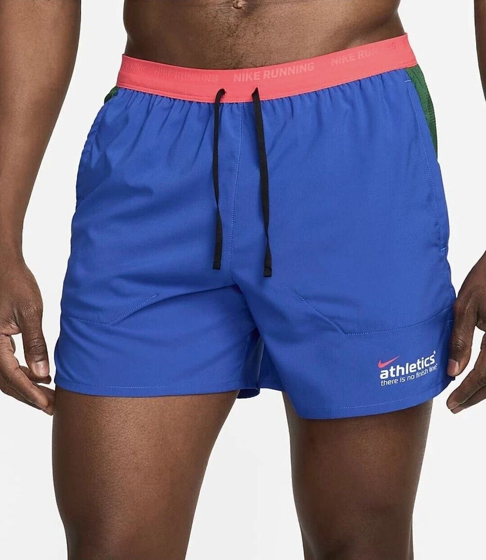 Nike Stride Dri-FIT 5" Brief Lined Running Shorts Blue  Men's XXL HF4562-480 NEW